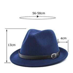 Sombrero Fedora Clásico de Fieltro Estilo Homburg para Hombre y Mujer, Elegante para Invierno y Otoño - Product Image 6