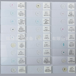 50 lamelles biologiques avec étiquettes bilingues (anglais et chinois) ; équipement de laboratoire standard pour microscopes et applications biologiques - Product Image 1