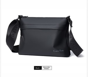 Sac messager en nylon tendance avec décoration de lettres, sac bandoulière imperméable pour le rangement multifonctionnel de téléphones portables pour hommes - Product Image 1