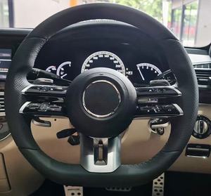 Convient pour Mercedes Benz a B C E <span class=keywords><strong>S</strong></span> G <span class=keywords><strong>GLA</strong></span> <span class=keywords><strong>45</strong></span> GLB 35 GLC 63 GLE 63 GLS 63 G 63 SL 63 AMG Volant de voiture personnalisé en cuir 2021 - Product Image 1