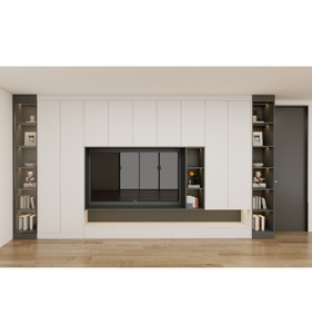 <span class=keywords><strong>Meuble</strong></span> <span class=keywords><strong>TV</strong></span> de salon crème <span class=keywords><strong>et</strong></span> gris foncé <span class=keywords><strong>laqué</strong></span> CBMmart Foshan Factory - Product Image 3