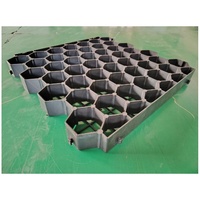 Grille de pavage en nid d'abeille en plastique remplie de béton, de pierre et de sable pour la stabilisation des allées rurales, des routes