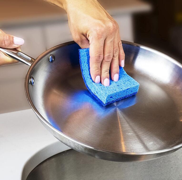 Экологически разлагаемая Кухонная мойка для мытья посуды, Высококачественная хлопковая Губка из древесной целлюлозы, чистящая ткань