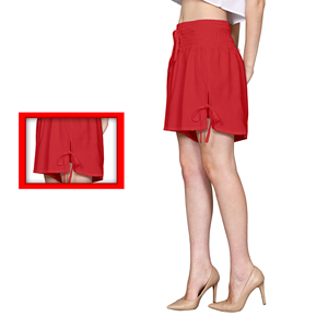 Pantalones de calle de verano de cintura alta de secado rápido a juego de colores personalizados para mujer 100 pantalones cortos deportivos de encaje de rayón pantalones cortos finos sueltos - Product Image 3