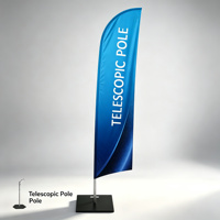 Drapeau publicitaire personnalisé Triton imprimé par sublimation pour boutique
