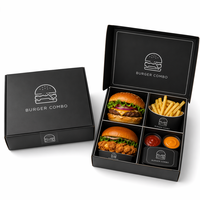 Emballage de livraison de nourriture pour restaurant, boîte à hamburger et frites personnalisée, écologique, pour la restauration rapide