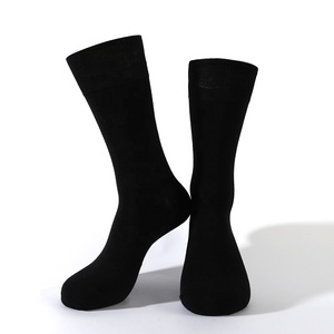 Crew Dress <strong>Socks</strong> Bamboo Fiber Plain Solid Black <strong>Manufactured</strong> by Factory for Men and Women High Quality <strong>Custom</strong> Logo <strong>Socks</strong> - Product Image 4
