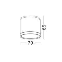 Plafonnier led blanc anti-éblouissement monté en surface pour bureau commercial, 9w cob