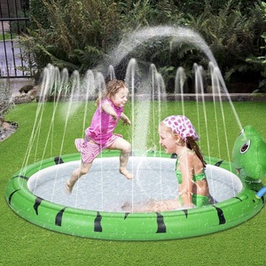 Inflatable Frog Water Sprinkler Pool For Kids Outdoor Play 100-500kg Capacity - Product Image 2