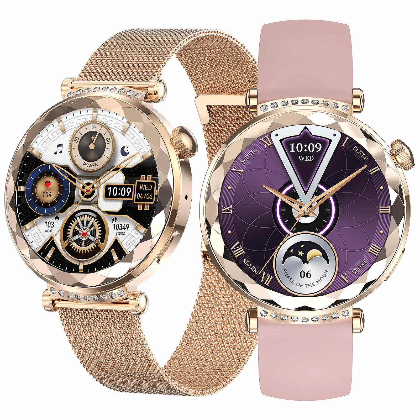 HK88 Smartwatch for Lady BT Call IP68 Waterproof 1.19inch Amoled Screen Women's Health Heart Rate Fashion Smart Watch 2025