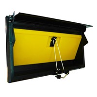 Fenêtre de ventilation noire en ABS/PP pour poulaillers et fermes d'élevage, capot de pare-soleil latéral, plaque de guidage de flux d'air