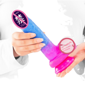 Maßgefertigter Flüssigsilikon Realistischer <span class=keywords><strong>Dildo</strong></span> Penis Weiches Fleischähnliches Lebensechtes Sexspielzeug Hochwertige Simulation Sternenhimmel Für Frauen Hergestellt in Guangdong - Product Image 1