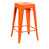 Mobilier empilable de chaise de barre colorée durable en métal pour diner le tabouret noir extérieur de café d'hôtel-industriel de barre à la maison
