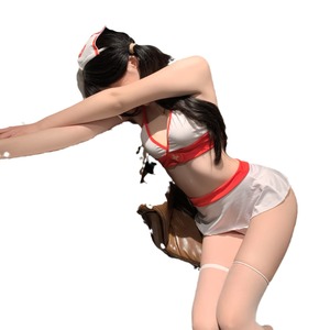 Sexy Nurse Uniform Women Lingerie Costume Breathable Polyester Fiber Role Play Skirt 8632 - Product Image 5
