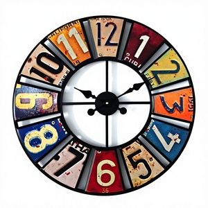 Horloge murale silencieuse à quartz analogique moderne en fer rond de 24 pouces pour salon européen – Meilleure vente - Product Image 2