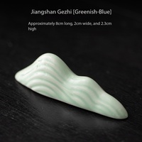 Soporte para Pinceles de Cerámica Celadon Hecho a Mano con Diseño de Montaña, para Ceremonia del Té Chino Gongfu, Decoración Zen para Escritorio, Herramienta para Té