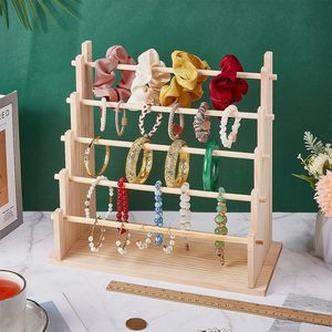 Exhibidor de Joyería de Madera de 5 Niveles, Soporte de Exhibición de Pulseras de Madera para el Hogar - Product Image 2