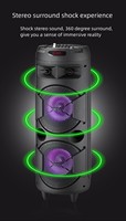 Altavoz de Karaoke Bluetooth con Micrófono, Altavoz para Fiestas al Aire Libre, Altavoz de Karaoke Dual de 8 Pulgadas con Micrófono y Bluetooth