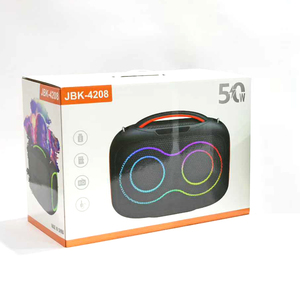 JBK-4208 <span class=keywords><strong>Altavoz</strong></span> Karaoke Inalámbrico Portátil con Bluetooth, Iluminación RGB, Woofer de 50W, Sonido Estéreo, Supergraves, HIFI, <span class=keywords><strong>Altavoz</strong></span> <span class=keywords><strong>BOOM</strong></span> Box - Product Image 6