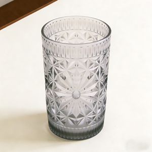 Bicchiere in <span class=keywords><strong>Vetro</strong></span> per Bevande Lunghe con Design in Rilievo, Consegna Rapida, Bicchiere Colorato per Casa, <span class=keywords><strong>Acqua</strong></span>, Bar, Succo, Latte, Grande Capacità - Product Image 2