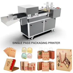 Непосредственный принтер для упаковки, Однопроходный принтер с автоматической подающей машиной для бумажных пакетов, гофрированные коробки, печатные бумажные стаканчики