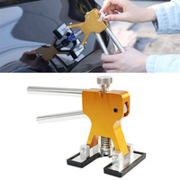Kit de Reparación de Abolladuras de Coche, Herramienta de Extracción de Abolladuras sin Pintura, Extractor de Ventosas para Carrocería, Martillo y Pistola de Pegamento de Aluminio para Taller de Automóviles
