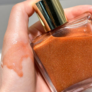 <span class=keywords><strong>Aceite</strong></span> Corporal con Brillo, Crema Iluminadora, <span class=keywords><strong>Bronceador</strong></span> Vegano para Rostro y Cuerpo, Huile Corporelle Scintillante, Marca Privada MLM - Product Image 2