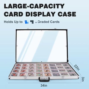 กล่องโชว์การ์ดสะสมอลูมิเนียมแบบล็อคได้ พรีเมียม พกพาสะดวก สำหรับการ์ดกีฬาที่ได้รับการรับรอง - Product Image 2
