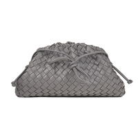 Nuevo Bolso Grande Tipo Nube 2026, Bolso de Mano de PU Tejido a Mano, Elegante y de Alta Gama, Gran Capacidad, Bolso de Noche con Cierre Magnético, Transfronterizo