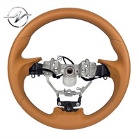Volant sport personnalisé à 3 branches en cuir marron pour Lexus ES, IS, GS, LS, NX, RX, IS350, IS200