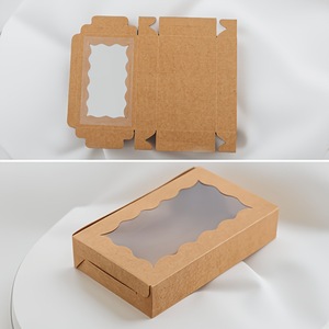 Pour <span class=keywords><strong>Amazon</strong></span> boîte de papier Kraft en <span class=keywords><strong>carton</strong></span> blanc transfrontalier pour la cuisson pâtisserie gâteau Dessert emballage alimentaire en gros livraison directe - Product Image 2