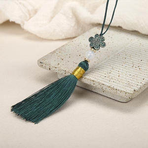 Rumbai Mini, Gantungan Kunci Rumbai Sutra Buatan Tangan dengan Manik-Manik Pembatas Buku Rumbai - Product Image 5