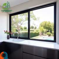 Ventanas y puertas corredizas de aluminio de color champán y bronce estándar CE Ventana de aluminio corrediza exterior de apertura horizontal