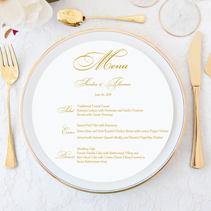 Tarjeta de menú de mesa redonda de papel de impresión personalizada - Product Image 2