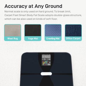 लोकप्रिय स्मार्ट बीएमआई डिजिटल बुद्धिमान बाथरूम ग्लास इलेक्ट्रॉनिक शरीर में वसा के लिए वजन पैमाने पर मानव शरीर - Product Image 3