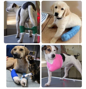 犬用ペット用包帯,カスタムサイズ印刷用自己接着獣医用ラップ弾性結束包帯通気性