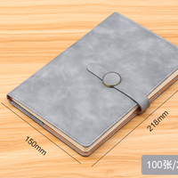 Carnet de notes personnalisé en cuir PU bleu marine avec logo personnalisé, format A4, A5, A6, B5, avec spirale, coffret cadeau