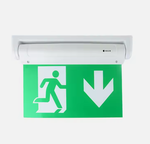 Luz de Señalización LED Verde Combinada para Salida de Emergencia con Iluminación de Borde de Canal de Escalera Oculta, a Prueba de Explosiones, para Montaje en Pared en Edificios Escolares y Hoteles - Product Image 3