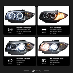 Fari Anteriori a LED per <span class=keywords><strong>BMW</strong></span> <span class=keywords><strong>Serie</strong></span> <span class=keywords><strong>1</strong></span> E87 E81 E88 E82 2004-2011 con Indicatore di Direzione e Luci DRL <span class=keywords><strong>Accessori</strong></span> Auto - Product Image 6