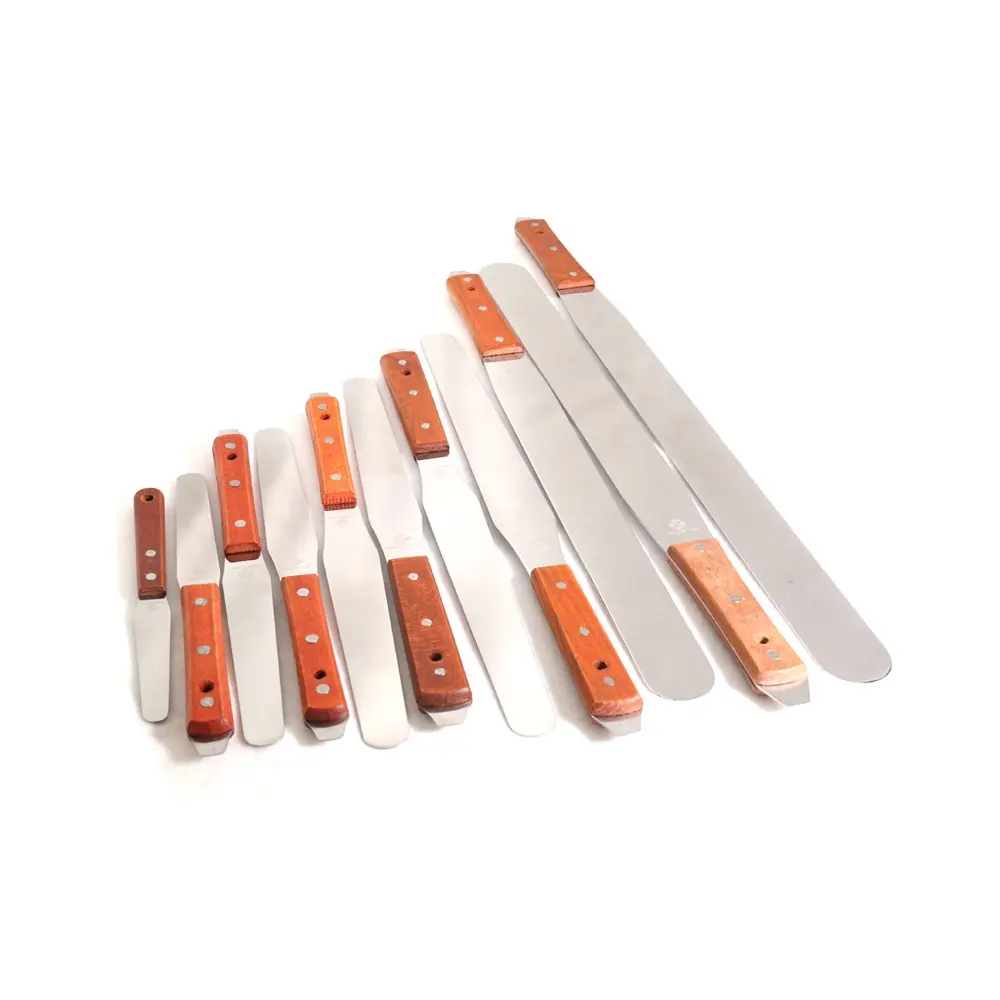 スクリーン印刷業界向けの高品質の柔軟性木製ハンドルステンレス鋼インクスパチュラインクナイフ