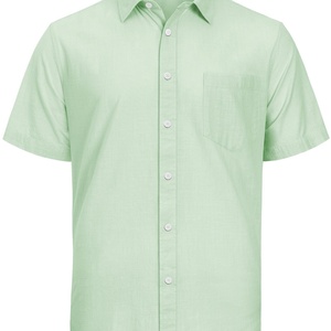 Chemises d'été légères à boutons pour hommes, en coton respirant, avec logo personnalisé, idéales pour la plage et les voyages - Product Image 3