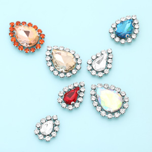 Teardrop Glass Rhinestone Flatback DIY Jewelry Accessories Multi Color For Clothing Shoes <b>Bags</b> <b>Hats</b> Wedding Dress - Product Image 1
