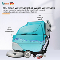 Offre Spéciale : Autolaveuse Électrique Autopropulsée GS530 à Plateau Brosse en Alliage d'Aluminium pour Gymnases et Parkings