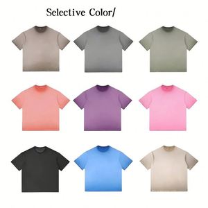 Camiseta de 230 g/m², 100% algodón, con degradado batik bicolor, efecto lavado, hombros caídos, logotipo personalizado, estilo retro, holgada, estilo urbano, cuello redondo - Product Image 4