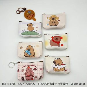 Portamonete Carino a Forma di Capibara 11.5x9cm, Portachiavi con Cerniera per Donne e Ragazze, Accessorio di Moda - Product Image 3