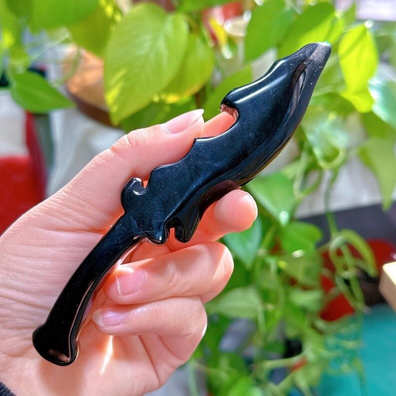 มีดหินออบซิเดียนสีดำ