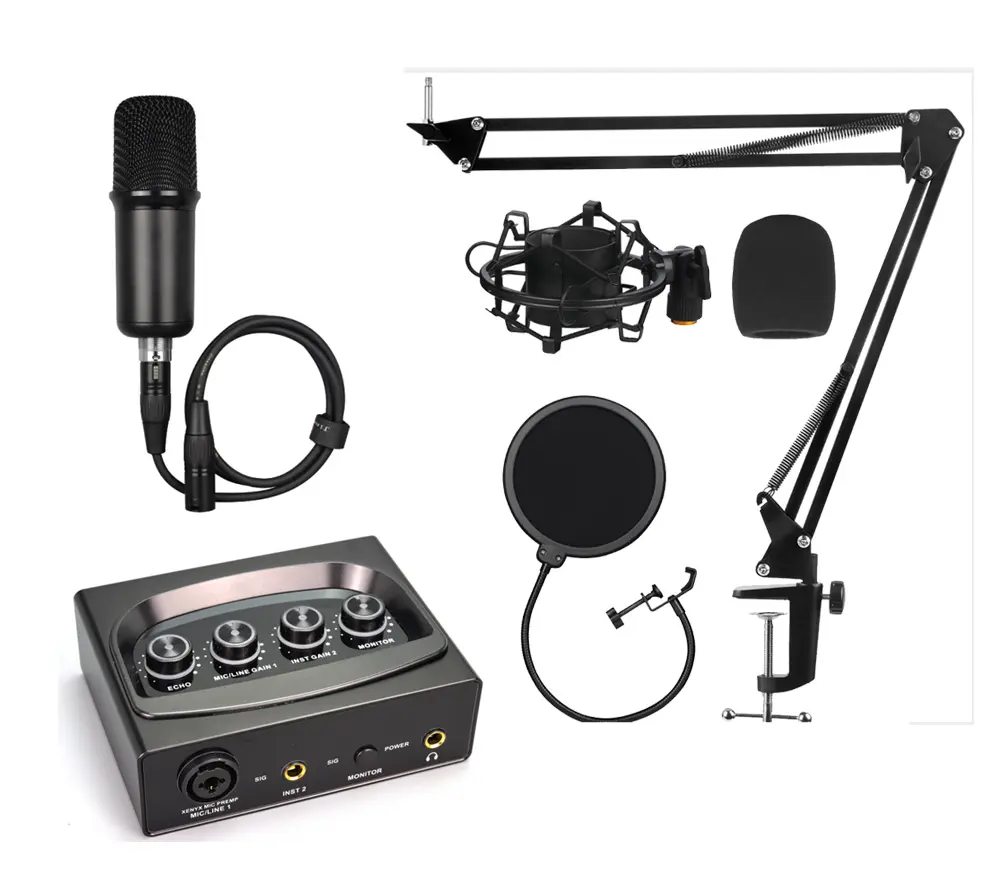 Студия звукозаписи инструмент использовать звуковая карта миксер аудио интерфейс с микрофоном в комплекте