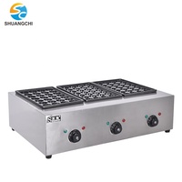 Machine commerciale japonaise Takoyaki poulpe boule four gril trois plaques antiadhésives grilles électriques à granulés de poisson nouvel état