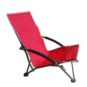 Venta al por mayor nuevo estilo compacto Lowback de lujo sillón reclinable de Camping plegable Silla de playa personalizada