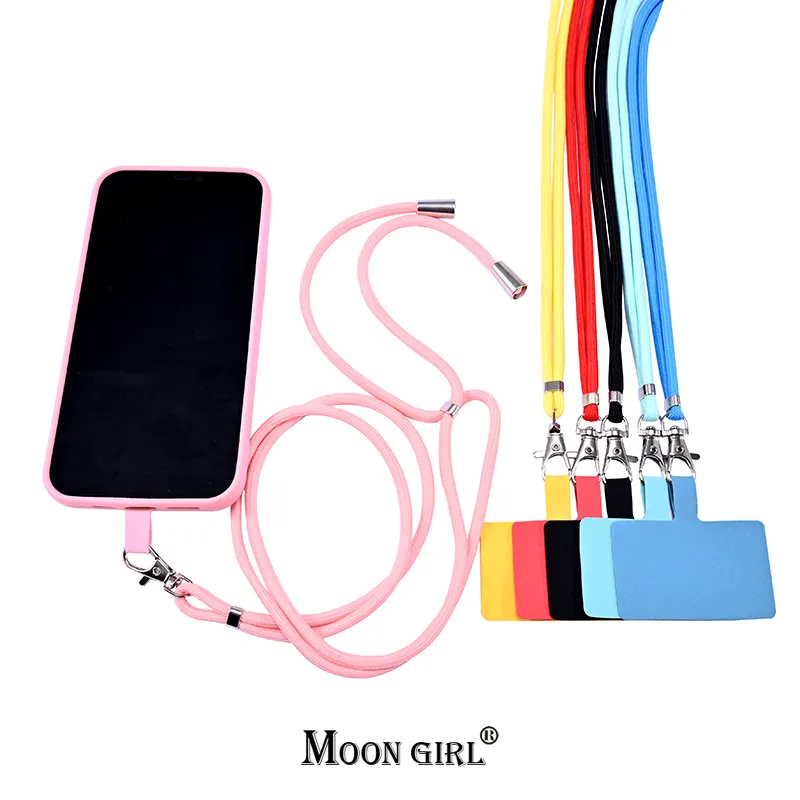 Adjustable Detachable Shoulder Neck Crossbody Mobile Cell Phone Case Chain Holder Straps Lanyard Safety Tether Tab Patches